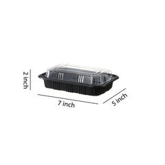 51426-Black Sushi Trays with Lids Plastic Sushi Containers Disposable Sushi Box(S)