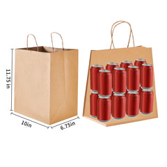 51362-Paper bag with Handle Bulk, Medium, 250/Case