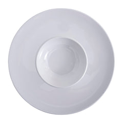 51041-Melamine Pasta Bowl, White Shallow Bowl Plates,Rimmed Bowls -24/Case