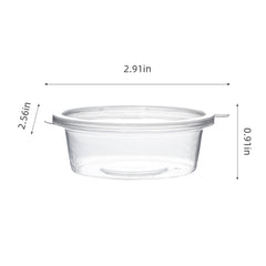 51366 - Clear Disposable Plastic 2 Oz Portion Cups with Lids Jello Shot Cups, 1000/Case