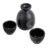 51221 - Matte Black Japanese Sake Set include 1 Sake Bottle and 2 Sake Cups, 24set/Case