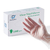 51013-Clear Vinyl Exam Gloves, Disposable Gloves, Cleaning Gloves (Small)-1000pcs/Case