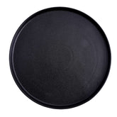 51224 - Matte Black 8" Rimmed Round Porcelain Coupe Plate , 24/case