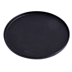 51224 - Matte Black 8" Rimmed Round Porcelain Coupe Plate , 24/case