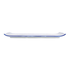 51252- Blue Radial 12" Rectanglar Porcelain Flat Plate, Sushi Plate, 16/Case