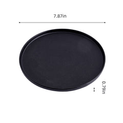 51224 - Matte Black 8" Rimmed Round Porcelain Coupe Plate , 24/case