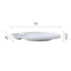 51107-9"Ceramic Dumpling/Sushi/Sashimi Plates with Sauce Dish-36/Case