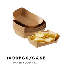 51380-Paper Food Trays Greaseproof, Heavy Duty Kraft Food Holders, Disposable Paper Food Boats(1000pack,2LB)