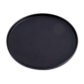 51225- Matte Black 10" Rimmed Round Porcelain Coupe Plate, 12/Case