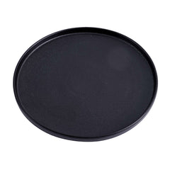 51225- Matte Black 10" Rimmed Round Porcelain Coupe Plate, 12/Case