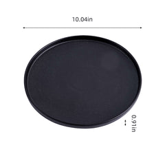 51225- Matte Black 10" Rimmed Round Porcelain Coupe Plate, 12/Case