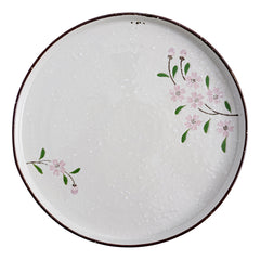 51173 - Pink Sakura 12" Rimmed Round Porcelain Coupe Plate, 8/Case