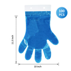 51030-Blue Disposable Poly Gloves-10pack/box