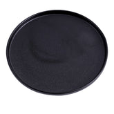 51226 - Matte Black 12" Rimmed Round Porcelain Coupe Plate, 8/Case