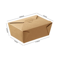 51385-DealbyBox Kraft Paper To Go Boxes, Take Out Food Containers Greaseproof and Heavy Duty, Disposable To Go Containers for Restaurant, Catering and Party(100oz,160pack)