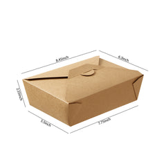 51384-DealbyBox Kraft Paper To Go Boxes, Take Out Food Containers Greaseproof and Heavy Duty, Disposable To Go Containers for Restaurant, Catering and Party(75oz,200pack)