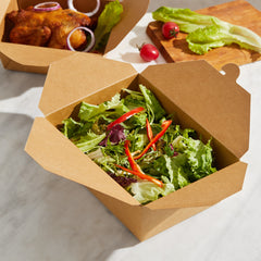 51385-DealbyBox Kraft Paper To Go Boxes, Take Out Food Containers Greaseproof and Heavy Duty, Disposable To Go Containers for Restaurant, Catering and Party(100oz,160pack)