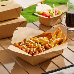 51384-DealbyBox Kraft Paper To Go Boxes, Take Out Food Containers Greaseproof and Heavy Duty, Disposable To Go Containers for Restaurant, Catering and Party(75oz,200pack)