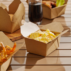 51383-DealbyBox Kraft Paper To Go Boxes, Take Out Food Containers Greaseproof and Heavy Duty, Disposable To Go Containers for Restaurant, Catering and Party(30oz,450pack)