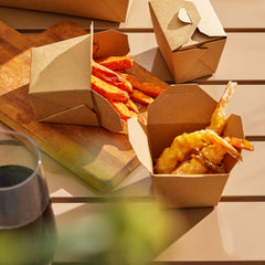 51399-DealbyBox Kraft Paper To Go Boxes, Take Out Food Containers Greaseproof and Heavy Duty, Disposable To Go Containers for Restaurant, Catering and Party(8oz,450pack)