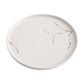51238 - White Sakura 10" Rimmed Round Porcelain Coupe Plate, 12/Case