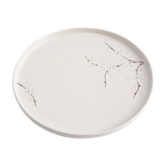 51238 - White Sakura 10" Rimmed Round Porcelain Coupe Plate, 12/Case