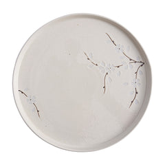 51238 - White Sakura 10" Rimmed Round Porcelain Coupe Plate, 12/Case