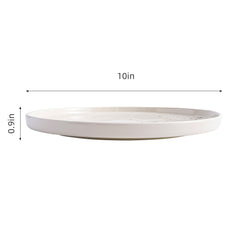 51238 - White Sakura 10" Rimmed Round Porcelain Coupe Plate, 12/Case