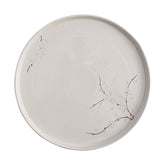 51237- White Sakura 8" Rimmed Round Porcelain Coupe Plate , 24/case