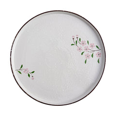 51171 - Pink Sakura 8" Rimmed Round Porcelain Coupe Plate , 24/case