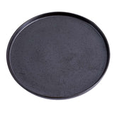 51199- Dark Brown 8" Rimmed Round Porcelain Coupe Plate , 24/case