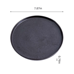 51199- Dark Brown 8" Rimmed Round Porcelain Coupe Plate , 24/case