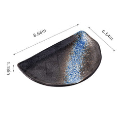 51059-Ceramic Half Moon Dish-24/Case