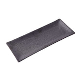 51050-Matte Black Ceramic Food Serving Platters (10 1/3 x 4 Inch Rectangle Plates)-24/Case