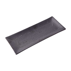 51050-Matte Black Ceramic Food Serving Platters (10 1/3 x 4 Inch Rectangle Plates)-24/Case