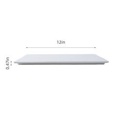 51112-12” Ceramic WHITE SQUARE FLAT PLATE-9/Case