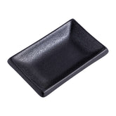 51232- Matte Black 4" Rectanglar Porcelain Soy Sauce Dish, 72/Case