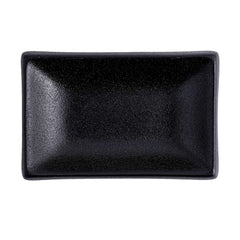 51232- Matte Black 4" Rectanglar Porcelain Soy Sauce Dish, 72/Case