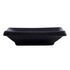51232- Matte Black 4" Rectanglar Porcelain Soy Sauce Dish, 72/Case