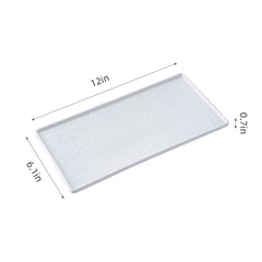 51113-12” Ceramic WHITE RECTANGLE FLAT PLATE-24/Case