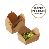 51385-DealbyBox Kraft Paper To Go Boxes, Take Out Food Containers Greaseproof and Heavy Duty, Disposable To Go Containers for Restaurant, Catering and Party(100oz,160pack)