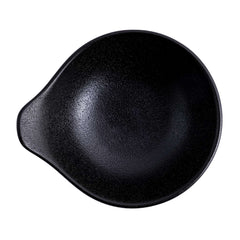 51231 - Matte Black 4.25" Porcelain Dip Bowl, Soy Sauce Dish with Handle, 72/Case