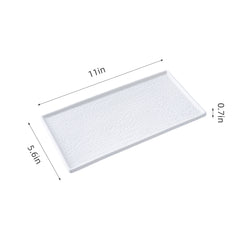 51115-Ceramic WHITE RECTANGLE FLAT PLATE 11” -24/Case