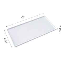 51114-13” Ceramic WHITE RECTANGLE FLAT PLATE-18/Case