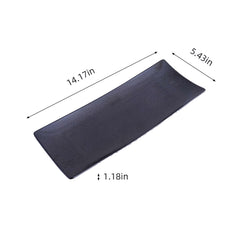 51203- Dark Brown 14" Rectanglar Porcelain Flat Plate, Sushi Plate, 12/Case