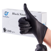 51011-Disposable Nitrile Gloves (Black, Large)-1000pcs/Case