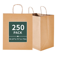 51362-Paper bag with Handle Bulk, Medium, 250/Case