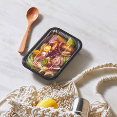 51426-Black Sushi Trays with Lids Plastic Sushi Containers Disposable Sushi Box(S)