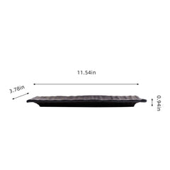 51054-霧面黑色陶瓷食物盛菜盤(12 x 3 3/4吋長方形盤)-24/箱