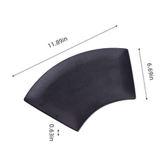 51209 - Dark Brown 12" Sector Shape Porcelain Plate, Sushi Sashimi Plate, 16/Case